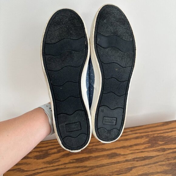 American Eagle Polka Dot Canvas Tennis Shoes Blue Medium Width Sz 8.5 - Picture 4 of 5